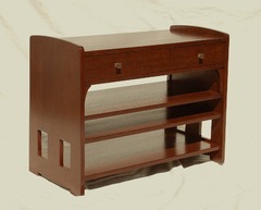 Voorhees Craftsman Workshops Custom Limbert Inspired Server or TV Stand with Cutout Design